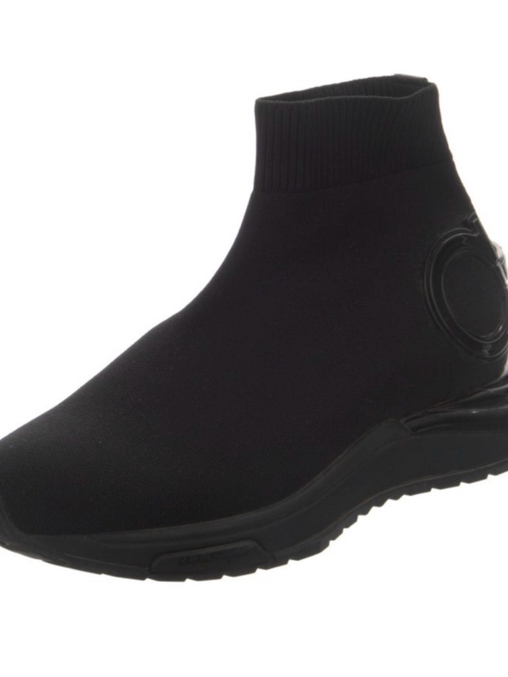Salvatore Ferragamo Black Sock-Style Athletic Sneaker